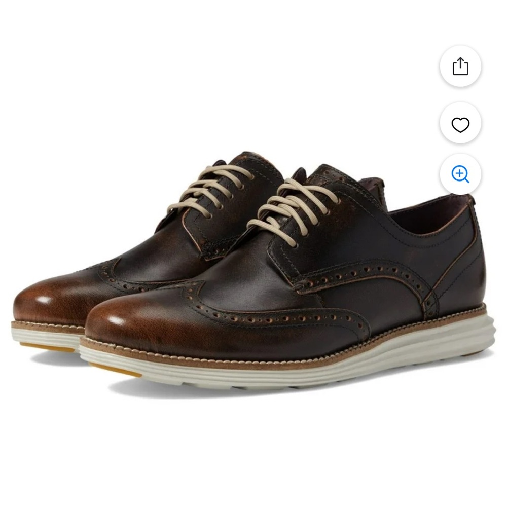 Cole Haan Dark Brown Leather Oxfords